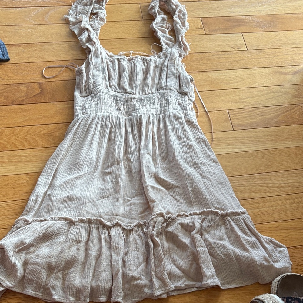 Papermoon Beige Textured Dress